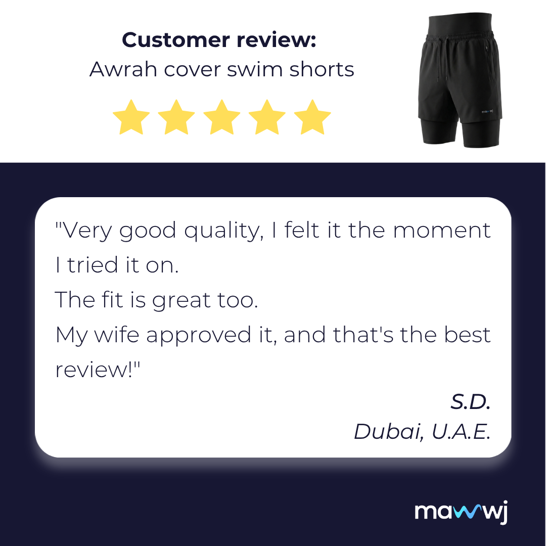 Awrah cover swim shorts